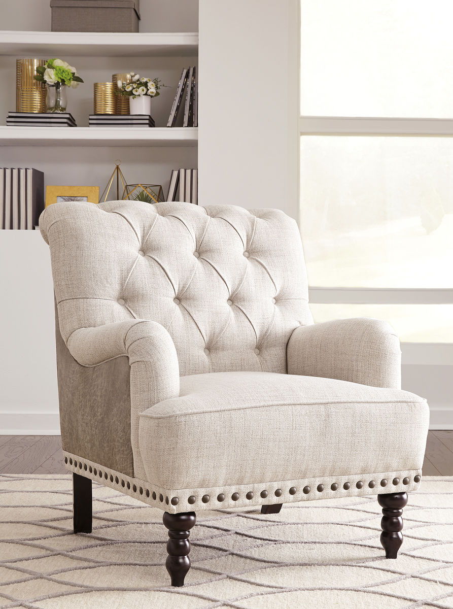 Tartonelle- Ivory/Taupe Accent Chair - Ashley shop at  Furniture