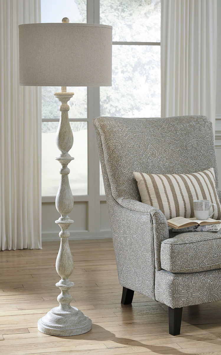 Bernadate Whitewash Poly Floor Lamp (1/CN) - Ashley shop at  Furniture