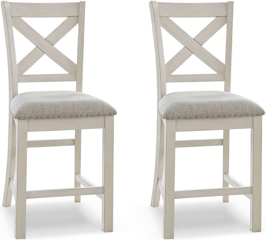 Robbinsdale - Upholstered Barstool (Set of 2) - Antique White